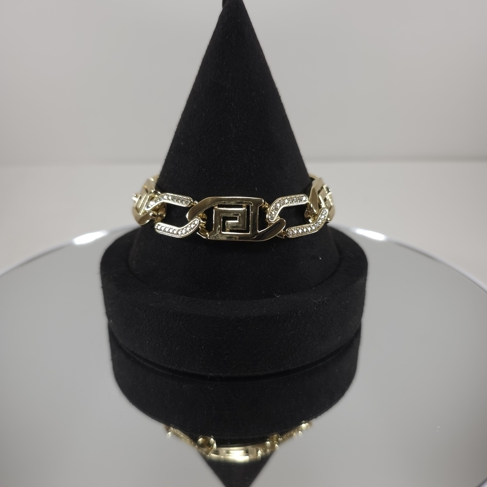 Elegant Gold Greek Chain Bracelet